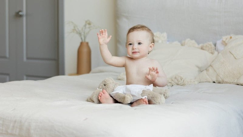 baby in bed